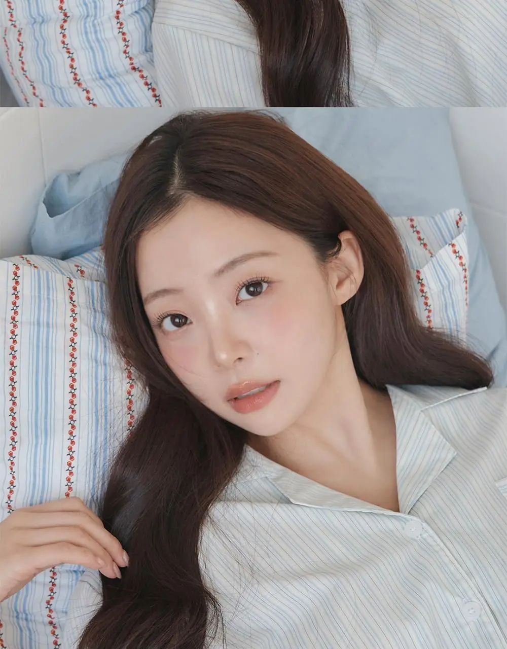 [곽민경 PICK] 오프아워 타이드리듬 치즈폼 반팔 잠옷 세트 (M / L / XL) 상세페이지 3